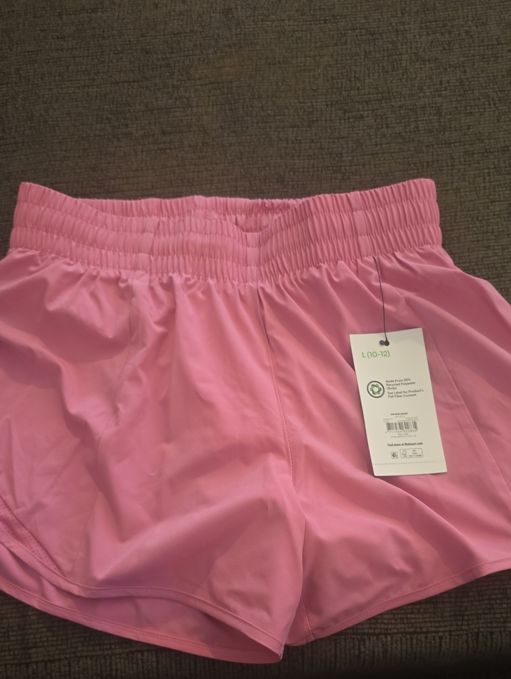 Athletic Works Pink Girls' Athletic Shorts with Elastic Waist